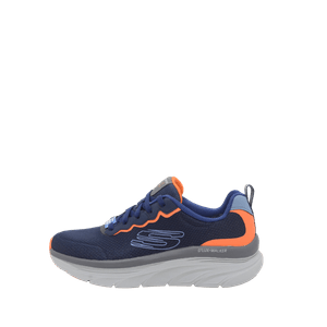 Tenis Skechers Hombre D'Lux Walker - Scrambler Azul - Naranja - Blanco