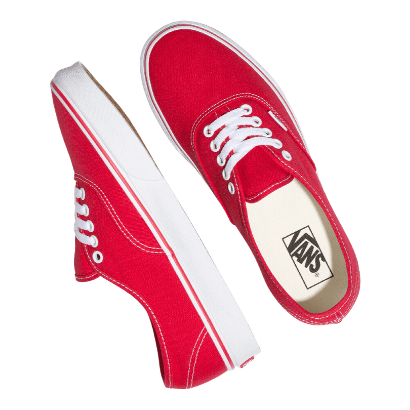 Zapatos vans rojo y hotsell negro sale