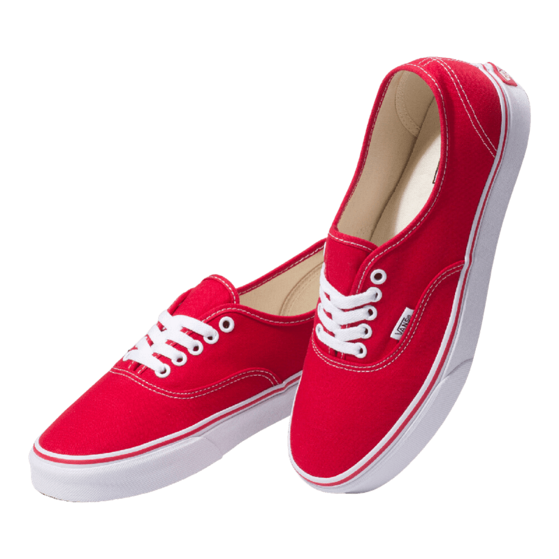 Tenis vans rojos online con blanco