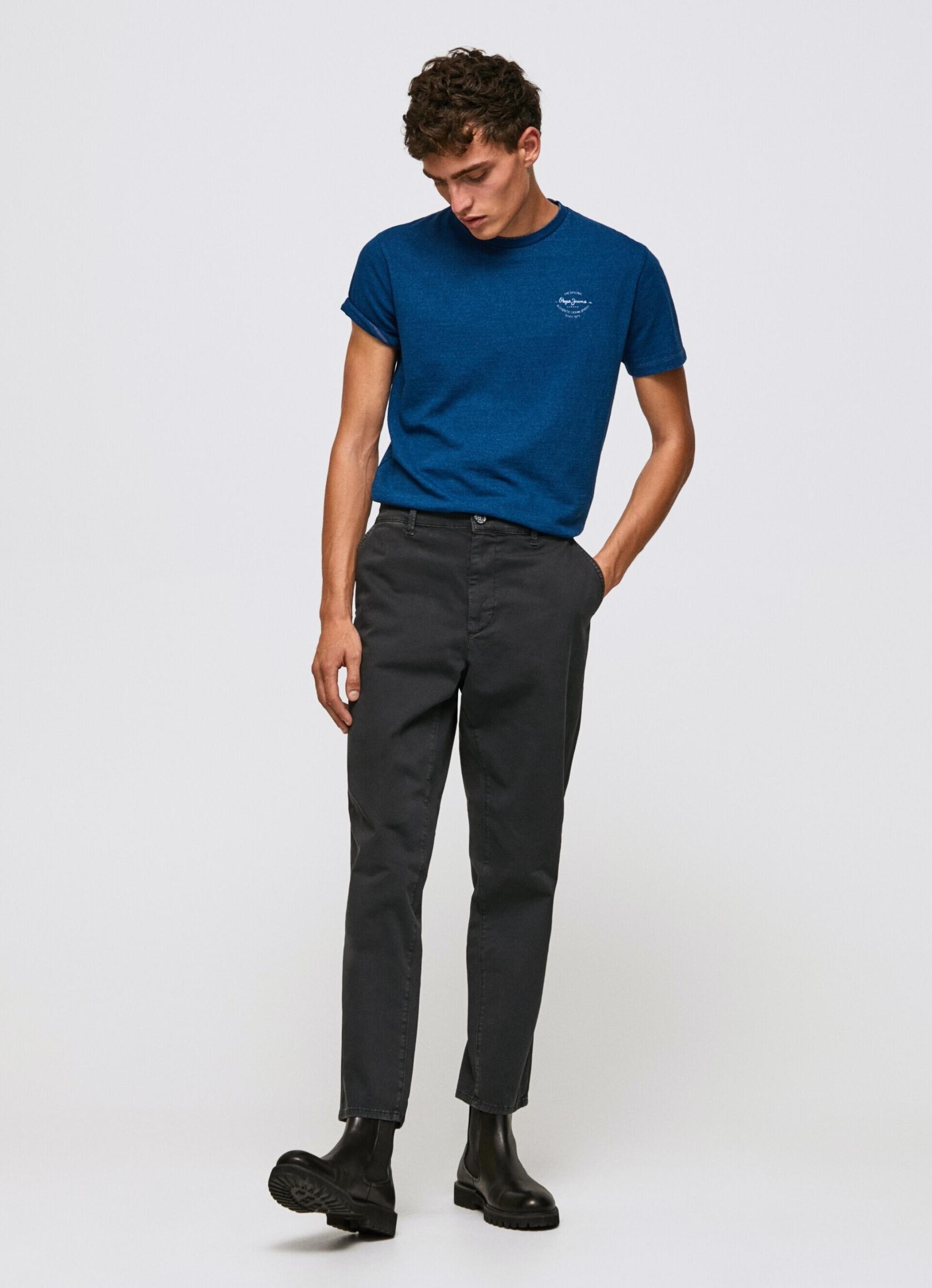 Pepe Jeans Camiseta Para Hombre Aris, Blanco (Off-White), XG Tshirt Hombre