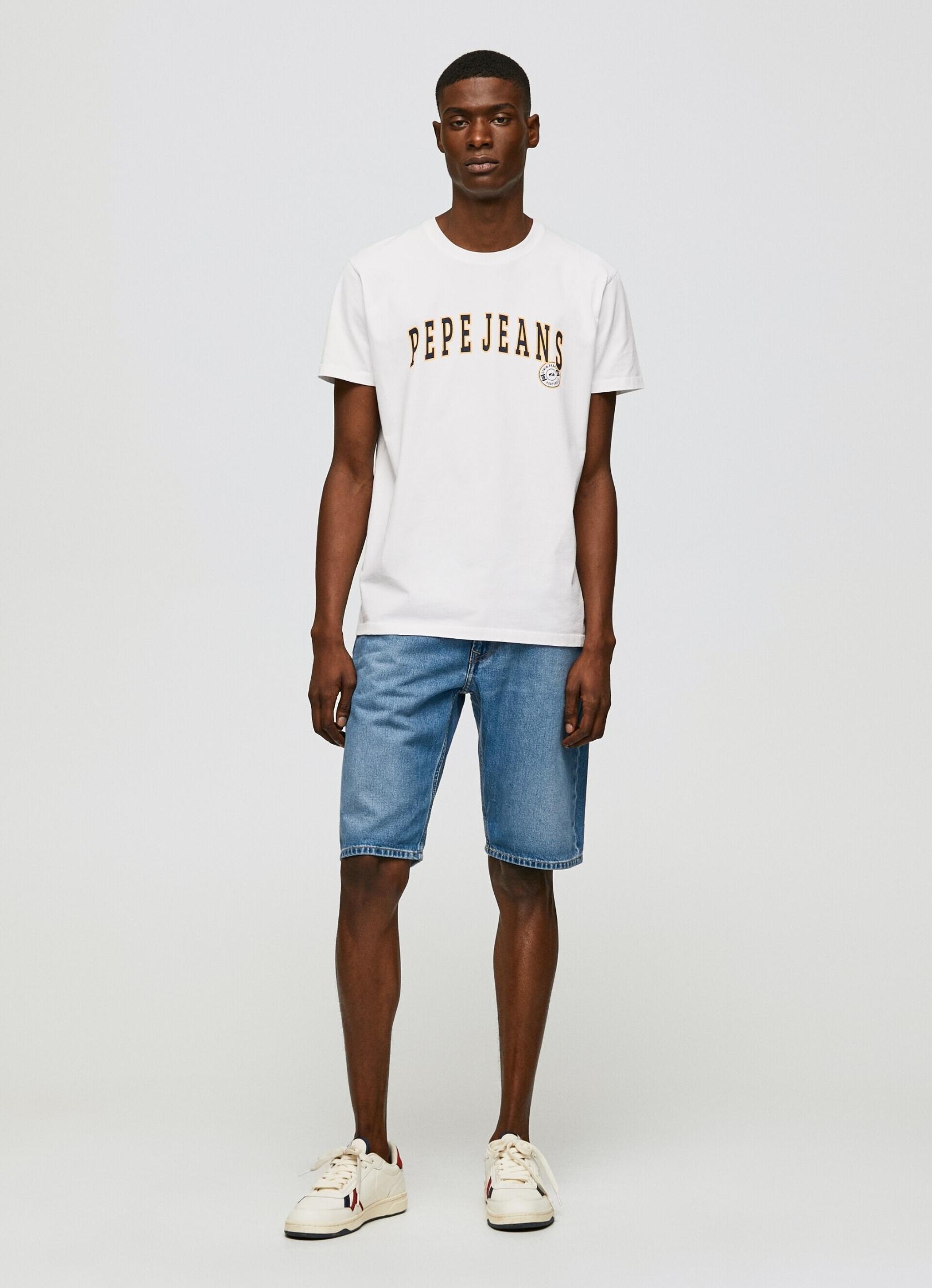T-shirt Pepe Jeans London Drapeau Homme - Taille S, Couleur Gris Marl, Neuf Avec étiquettes