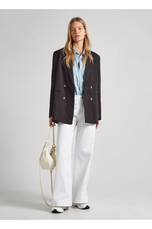 Wide Leg Jeans MW Coated